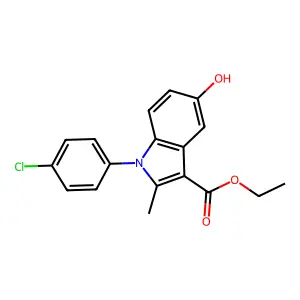 ethyl 1-(4-chlorophenyl)-5-hydroxy-2-methyl-1H-indole-3-carboxylate structure