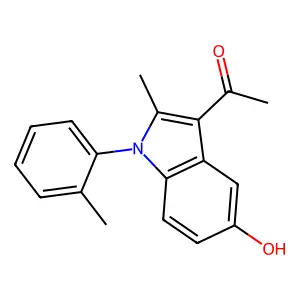 1-[5-hydroxy-2-methyl-1-(2-methylphenyl)-1H-indol-3-yl]ethanone structure