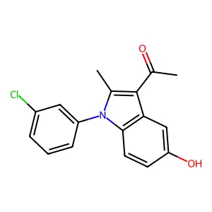1-(1-(3-Chlorophenyl)-5-hydroxy-2-methyl-1H-indol-3-yl)ethanone structure