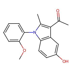 1-[5-Hydroxy-1-(2-methoxyphenyl)-2-methylindol-3-yl]ethanone structure