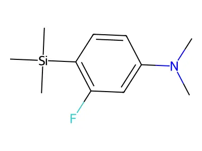 1-(Dimethylamino)-3-fluoro-4-(trimethylsilyl)benzene structure