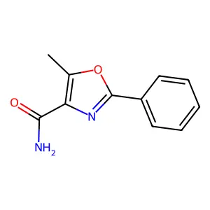 5-Methyl-2-phenyl-4-oxazolecarboxamide structure
