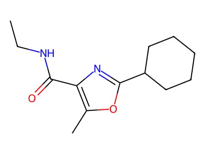 4-Oxazolecarboxamide, 2-cyclohexyl-N-ethyl-5-methyl- structure