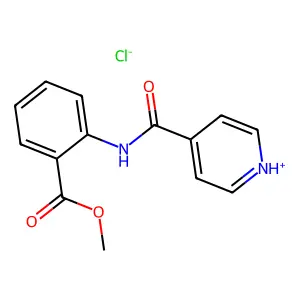 Benzoic acid, 2-((4-pyridinylcarbonyl)amino)-, methyl ester, monohydrochloride structure