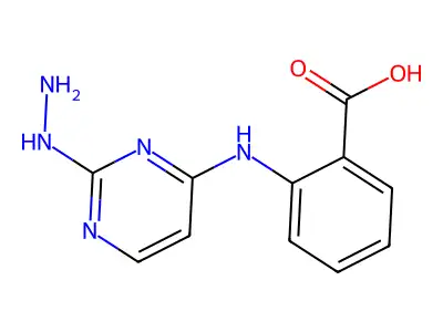 Anthranilic acid, N-(2-hydrazino-4-pyrimidinyl)- structure