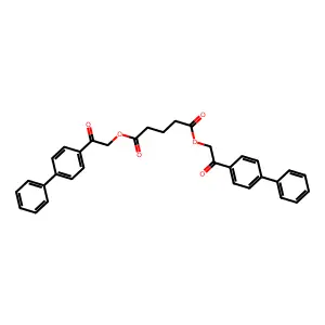 Bis[2-oxo-2-(4-phenylphenyl)ethyl] pentanedioate structure
