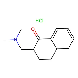 1(2H)-Naphthalenone, 2-((dimethylamino)methyl)-3,4-dihydro-, hydrochloride (1:1) structure