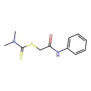 (2-anilino-2-oxoethyl) N,N-dimethylcarbamodithioate structure
