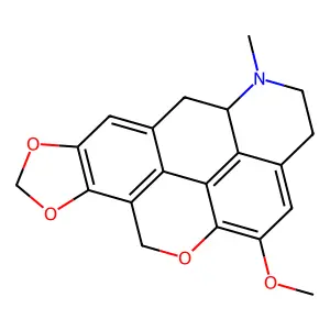 1-Methoxy-5-methyl-4,5,5a,11-tetrahydro-3H,6H,9H-8,10,12-trioxa-5-azabenzo[fg]cyclopenta[a]pyrene structure