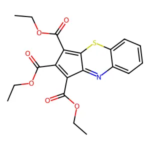 Triethyl cyclopenta(b)(1,4)benzothiazine-1,2,3-tricarboxylate structure