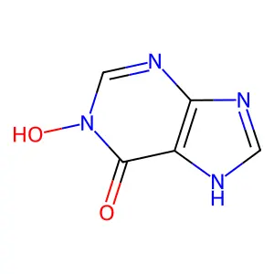 1-hydroxy-7H-purin-6-one structure