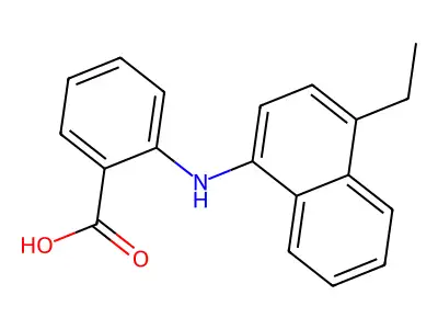 Benzoic acid, 2-((4-ethyl-1-naphthalenyl)amino)- structure