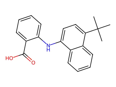 Benzoic acid, 2-((4-(1,1-dimethylethyl)-1-naphthalenyl)amino)- structure