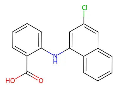 Benzoic acid, 2-((3-chloro-1-naphthalenyl)amino)- structure