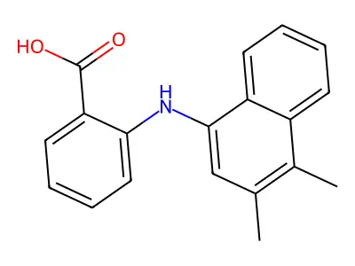 Benzoic acid, 2-((3,4-dimethyl-1-naphthalenyl)amino)- structure