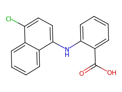 Benzoic acid, 2-((4-chloro-1-naphthalenyl)amino)- structure