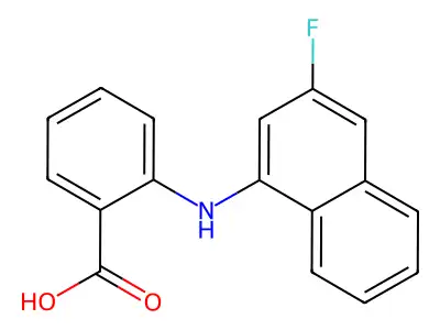 Benzoic acid, 2-((3-fluoro-1-naphthalenyl)amino)- structure