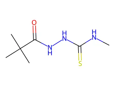 Propanoic acid, 2,2-dimethyl-, 2-[(methylamino)thioxomethyl]hydrazide structure