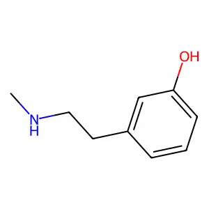 3-Hydroxy-N-methylphenethylamine structure