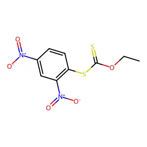 s-(2,4-Dinitrophenyl) o-ethyl carbonodithioate structure