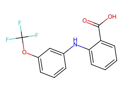 Anthranilic acid, N-(m-trifluoromethoxyphenyl)- structure