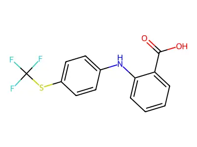 Anthranilic acid, N-(p-(trifluoromethylthio)phenyl)- structure