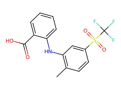 Anthranilic acid, N-(2-methyl-5-(trifluoromethylsulfonyl)phenyl)- structure