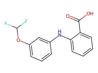 Anthranilic acid, N-(m-(difluoromethoxy)phenyl)- structure
