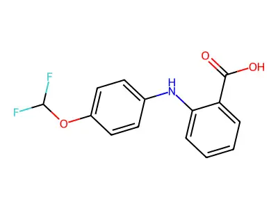 Anthranilic acid, N-(p-(difluoromethoxy)phenyl)- structure