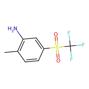 Benzenamine, 2-methyl-5-[(trifluoromethyl)sulfonyl]- structure
