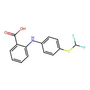 Anthranilic acid, N-(p-((difluoromethyl)thio)phenyl)- structure