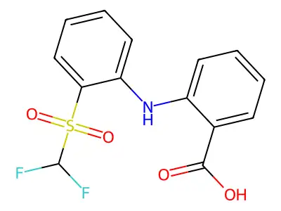 Anthranilic acid, N-(o-((difluoromethyl)sulfonyl)phenyl)- structure