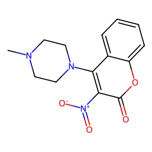 Coumarin, 4-(4-methyl-1-piperazinyl)-3-nitro- structure