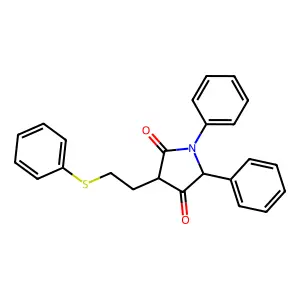 1,5-Diphenyl-3-(2-phenylsulfanylethyl)pyrrolidine-2,4-dione structure