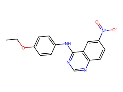 N-(4-ethoxyphenyl)-6-nitroquinazolin-4-amine structure