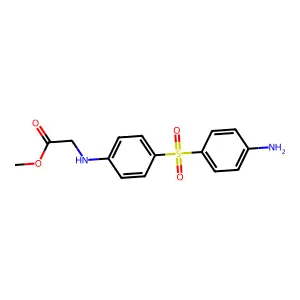 Methyl 2-[4-(4-aminophenyl)sulfonylanilino]acetate structure
