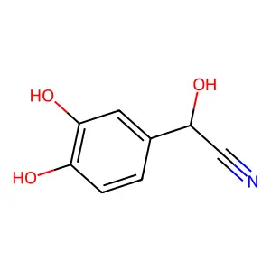 3,4-Dihydroxymandelonitrile structure