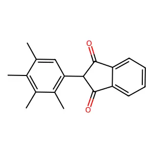 2-(2,3,4,5-Tetramethylphenyl)indene-1,3-dione structure