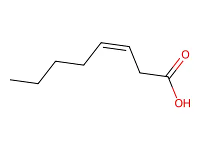 cis-beta-Octenoic acid structure