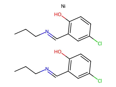 Bis(4-chloro-2-(propyliminomethyl)phenol);nickel structure