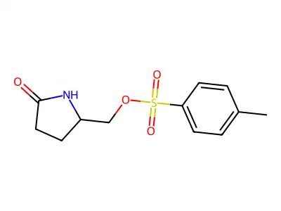 [(2S)-5-oxopyrrolidin-2-yl]methyl 4-methylbenzene-1-sulfonate structure
