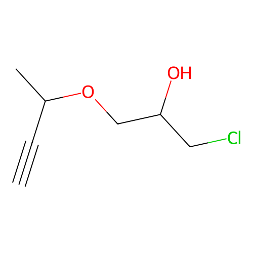 1-(But-3-yn-2-yloxy)-3-chloropropan-2-ol structure