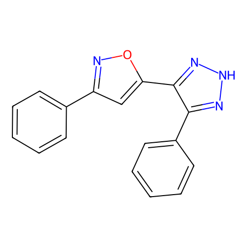 4-Phenyl-5-(3-phenyl-5-isoxazolyl)-1H-1,2,3-triazole structure