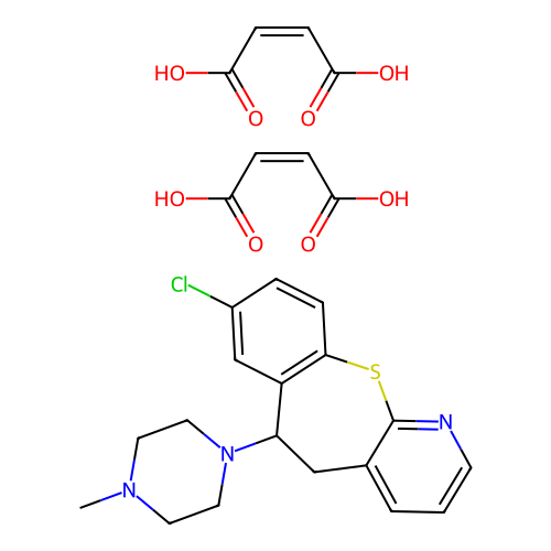6-(4-Methylpiperazino)-8-chloro-5,6-dihydrobenzo(b)pyrido(3,2-f)thiepin dimaleate structure