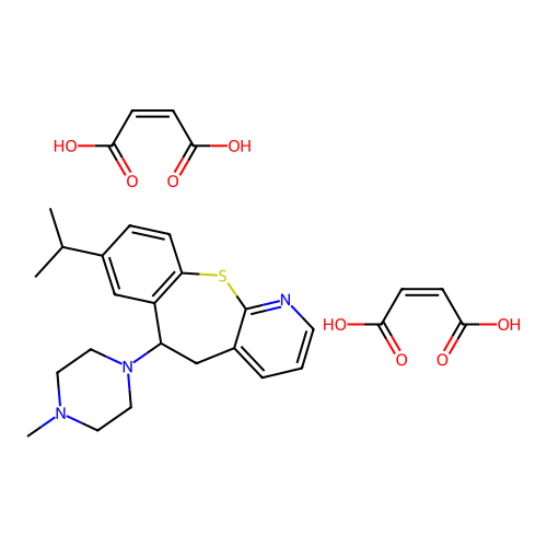 6-(4-Methylpiperazino)-8-isopropyl-5,6-dihydrobenzo(b)pyrido(3,2-f)thiepin dimaleate structure