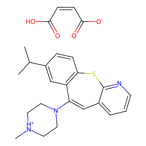 C21H25N3S.C4H4O4.1/2H2O structure