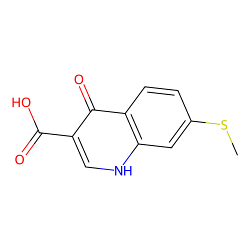 7-methylsulfanyl-4-oxo-1H-quinoline-3-carboxylic acid structure