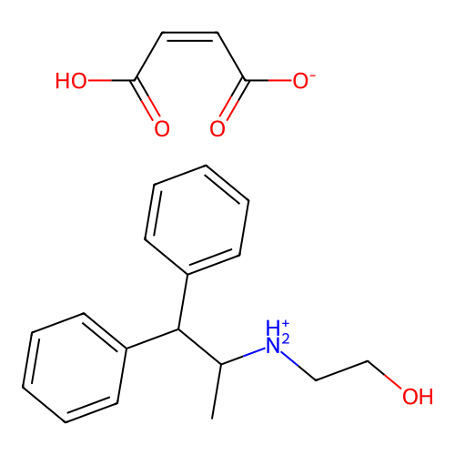 Ethanol, 2-((1-methyl-2,2-diphenylethyl)amino)-, maleate structure