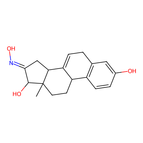 (16E)-16-(Hydroxyimino)estra-1,3,5(10),7-tetraene-3,17-diol structure