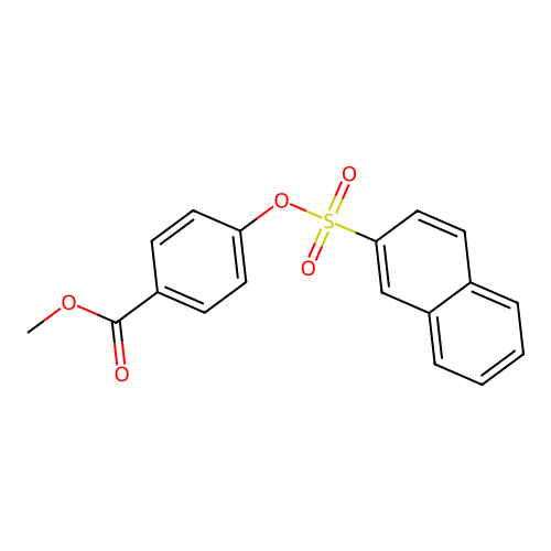 Methyl 4-((naphthalen-2-ylsulfonyl)oxy)benzoate structure